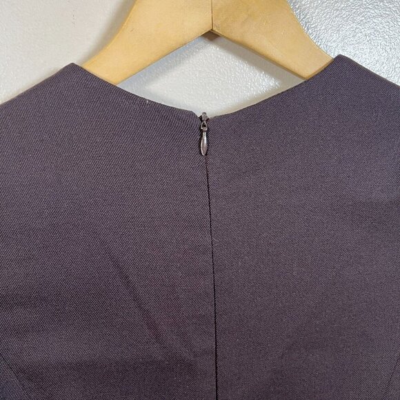 Vintage Valentino Dress Jacket Set Size 44 US 8 Brown Wool Career Business - Picture 13 of 16